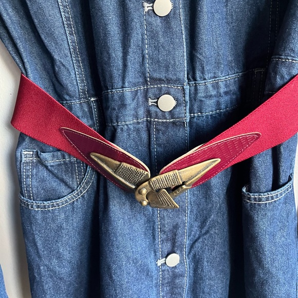 Vintage Denim Button Down Dress - Picture 4 of 6